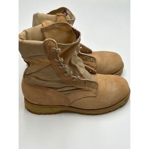 Mens Tan Suede Leather Military Combat Boots Altama Size 8.5 W Vibram